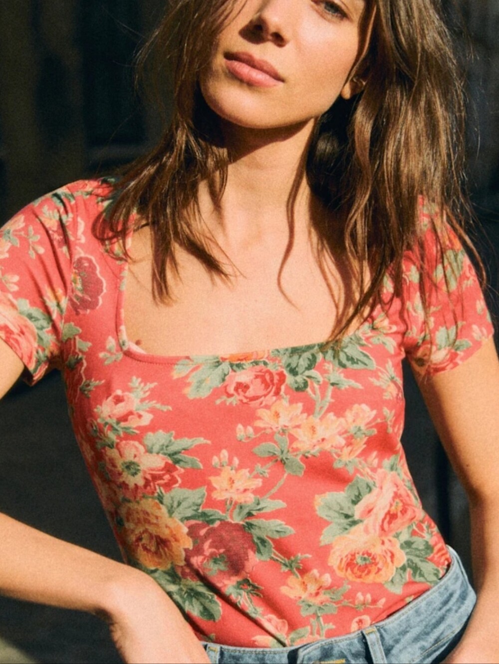 Sezane Amara T-shirt Almeria Print - Size S